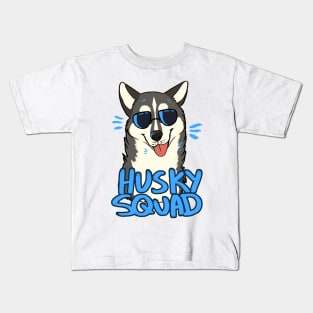 HUSKY SQUAD (gray) Kids T-Shirt